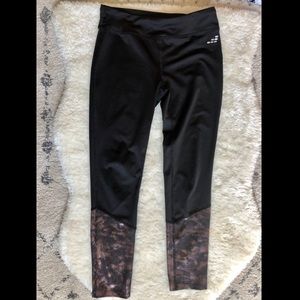 Girls Active Leggings with Metallic Detail